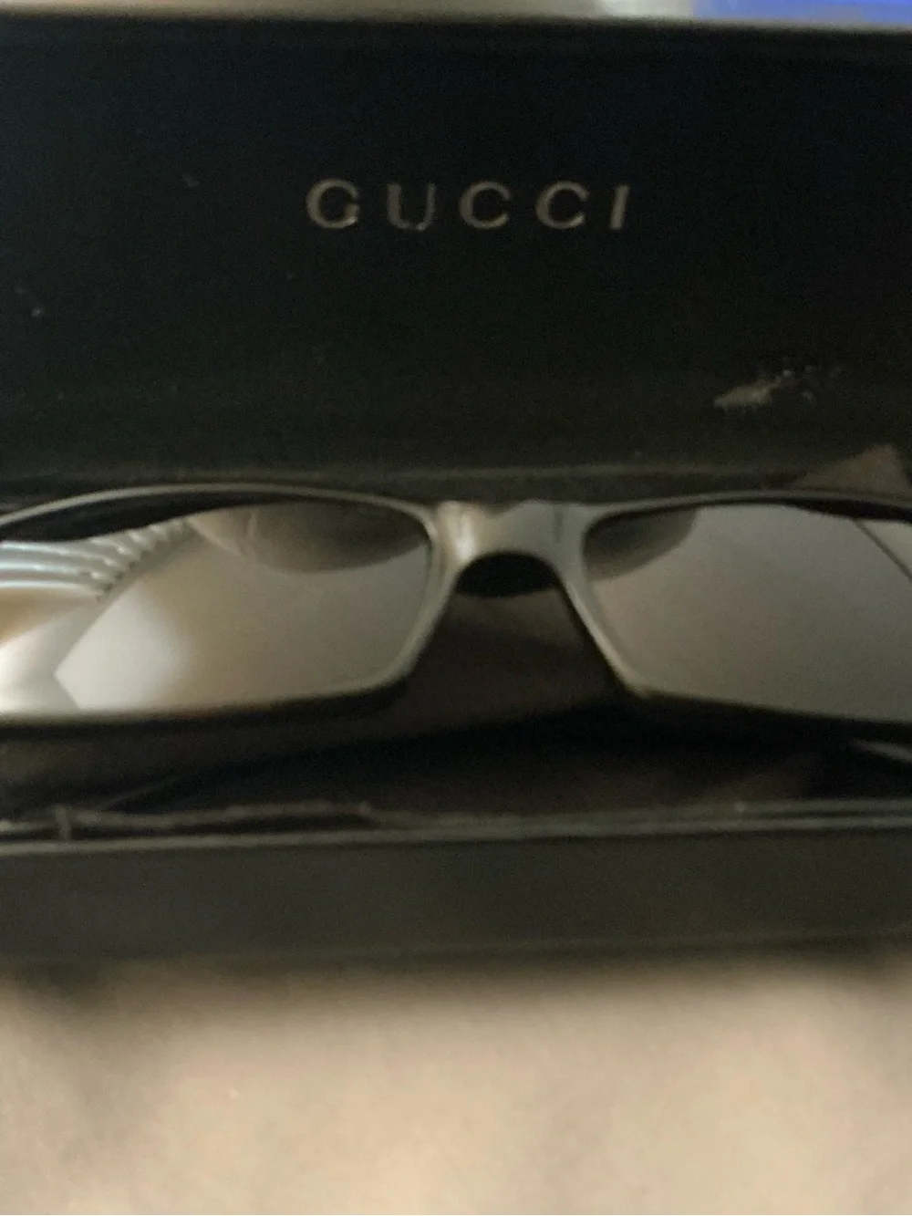 Vintage super slim rectangular Gucci sunglasses